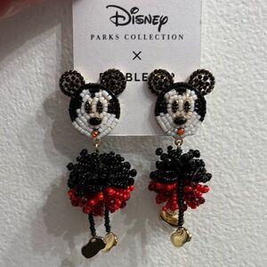 Disney Parks BaubleBar Mickey Mouse Beaded Earrings - nwt